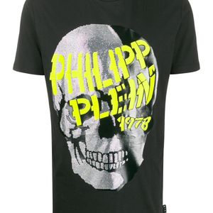 Philipp Plein T-Shirt mit Strass-Totenkopf in Schwarz für Herren