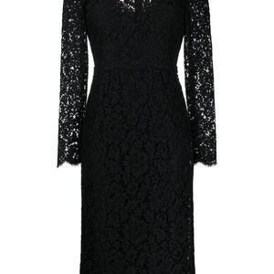 Dolce & Gabbana ドルチェ&ガッバーナ フローラルレース ドレス ブラック