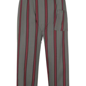 Pantalon ample crop à rayures Vivienne Westwood Anglomania en coloris Gris