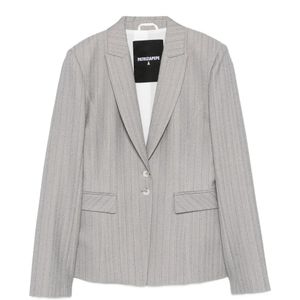 Patrizia Pepe Grey Slim Pinstripe Blazer