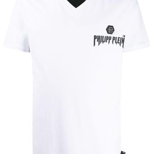 メンズ Philipp Plein Vネック Tシャツ ホワイト
