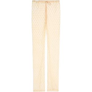 Dries Van Noten White Polka Dot Trousers