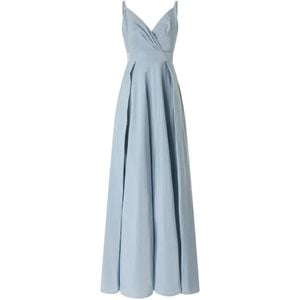 Pinko Blue Long Taffeta Dress With Slit