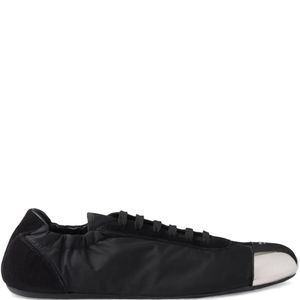 Prada Black Suede-Re-Nylon-Metal Collapse Sneakers