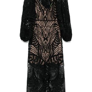Farm Rio Black Nature Midi Dress