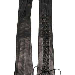 Gants longs à lacets Manokhi en coloris Noir