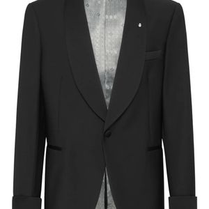 Billionaire Black Single-Breasted Blazer for men