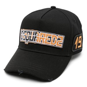 DSquared² Black Logo-Patch Baseball Cap for men