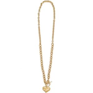 Chloé White Pleated Heart Necklace