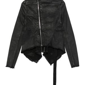 Rick Owens Black Asymmetrical Zip Jacket