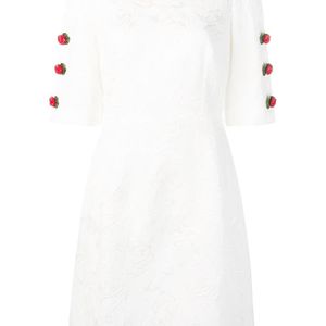 Dolce & Gabbana フローラル ジャカードドレス ホワイト