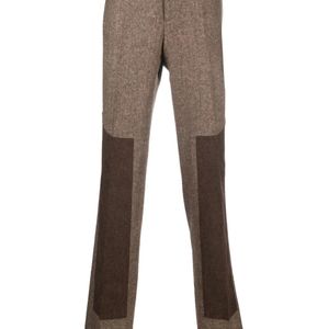 Moschino Grey Tailored-Cut Panelled Trousers for men