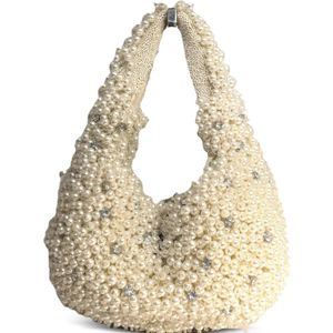 Kurt Geiger Natural Pearl Embellished Tote Bag