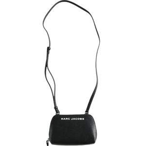 Marc Jacobs White Logo-Print Leather Cross Body Bag