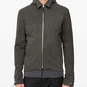 Ma+ Grey Detachable-Hooded Jacket for men
