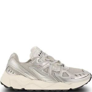 RUN OF White Metallic-Effect Sneakers for men