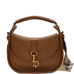 Burberry Brown Small B-Clip Messenger Bag
