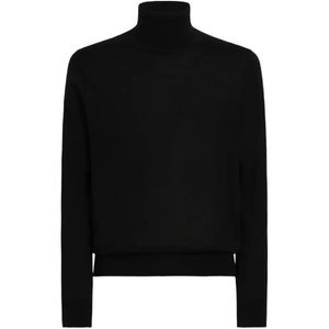 Dolce & Gabbana Black Cashmere Turtleneck for men