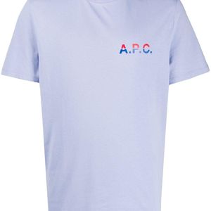 メンズ A.P.C. ロゴ Tシャツ ブルー