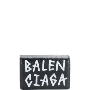 メンズ Balenciaga キャリー ミニウォレット グラフィティ ブラック
