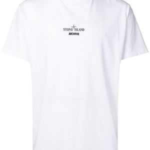 T-shirt à logo Stone Island pour homme en coloris Blanc