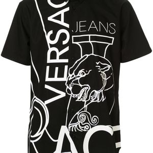 メンズ Versace Jeans ロゴ シャツ ブラック
