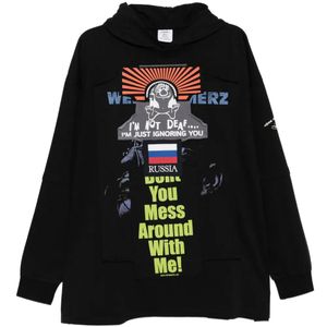 Vetements Black Patchwork Hoodie for men