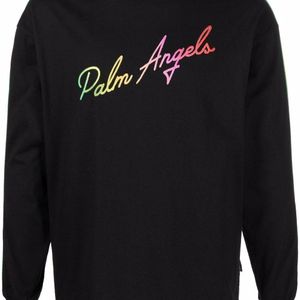 メンズ Palm Angels Miami ロゴ スウェットシャツ ブラック