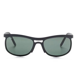 Ray-Ban Gray Rectangular-Frame Sunglasses