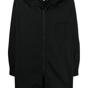 メンズ Yohji Yamamoto フーデッドジャケット ブラック