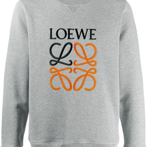 Loewe Sweater Met Geborduurd Logo in het Grijs voor heren