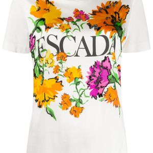 ESCADA フローラル Tシャツ ホワイト