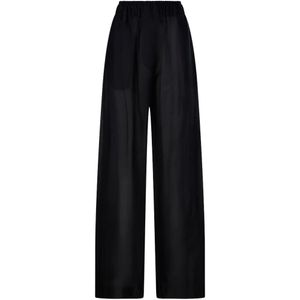 Thelatest Black Pantalon Dora À Taille Élastique