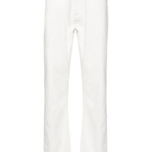 Etro White Paisley-Jacquard Straight-Leg Jeans for men