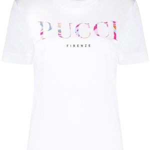 Emilio Pucci コットンジャージーtシャツ ホワイト