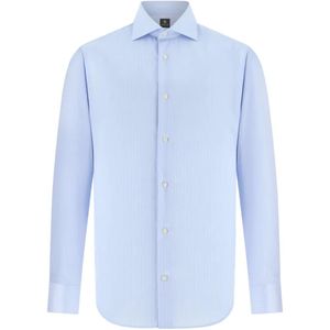 Boggi Blue Striped Windsor-Collar Shirt for men