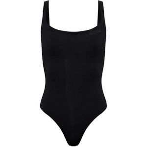 Moschino Black Logo-Print Bodysuit