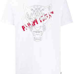 メンズ Philipp Plein タイガー Tシャツ ホワイト
