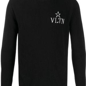 メンズ Valentino ヴァレンティノ Vltn Star クルーネックプルオーバー ブラック