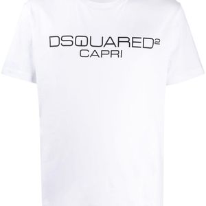 メンズ DSquared² ロゴ プリント シャツ ホワイト