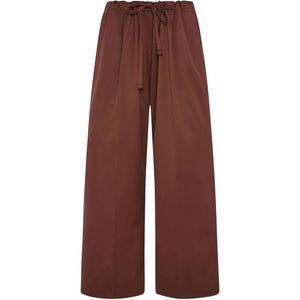 Another Tomorrow Purple Pleated Drawstring Trousers
