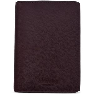 Giorgio Armani Purple Grained Leather Passport Holder