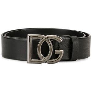 メンズ Dolce & Gabbana ロゴバックル ベルト ブラック