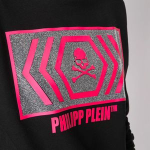 Philipp Plein ラインストーンロゴ セーター ブラック