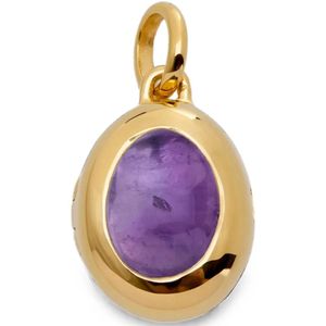 Monica Vinader Pink February Birthstone Locket Necklace