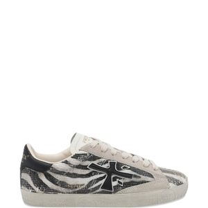 Premiata Grey Stevend Zebra-Print Sneakers