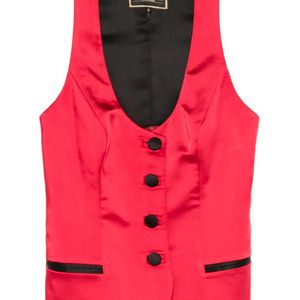 MITILIANE COUTURE Red Satin Waistcoat
