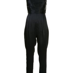 Michelle Mason シルク ジャンプスーツ ブラック