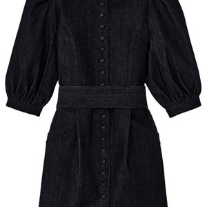 D'Estree Black Amoako Cotton-Blend Dress