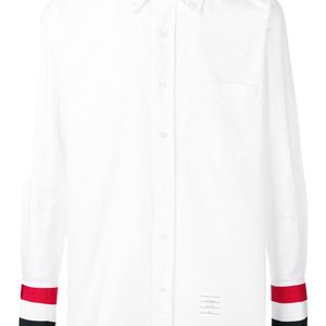 メンズ Thom Browne ホワイト グログラン カフス シャツ